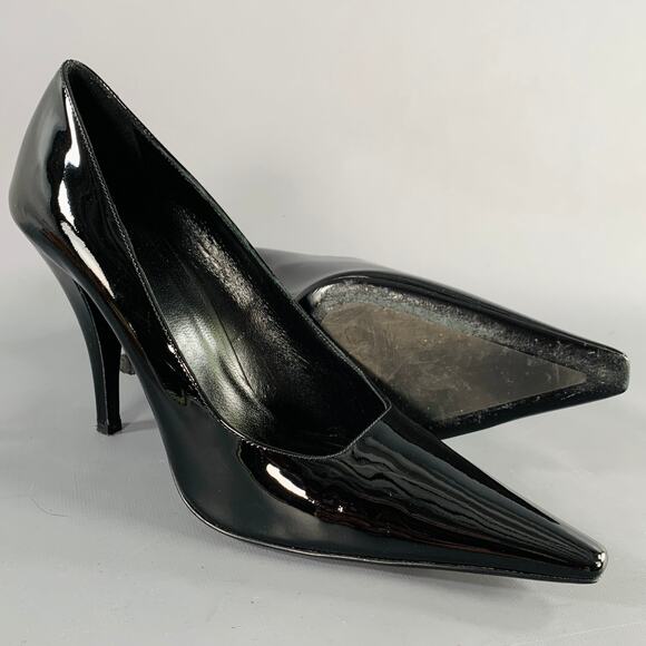 THE ROW Size 7.5 Black Patent Leather Pointed Toe Pumps - Picture 5 of 8